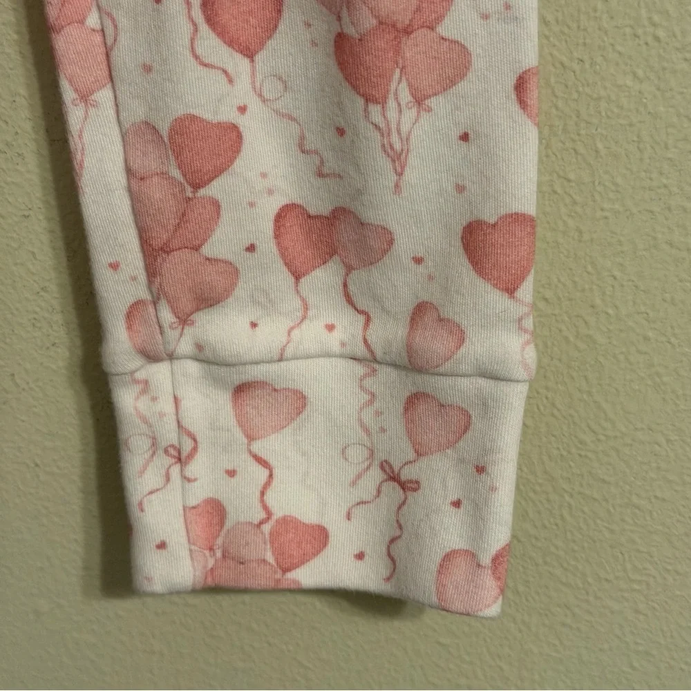 Dondolo Women’s Pink Heart Balloon Pajama Set Size S Valentine Collection Lounge - Picture 4 of 11